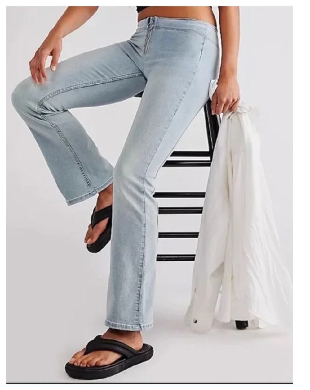Free People Jett Low-Rise Flare Jeans Size 25